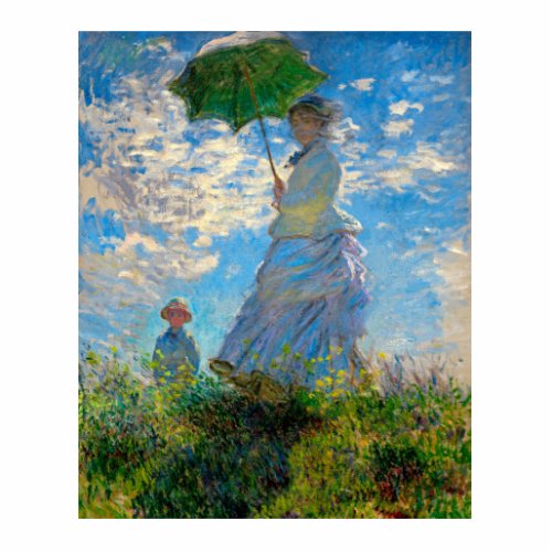 Monet Woman Parasol Impressionism Statuette