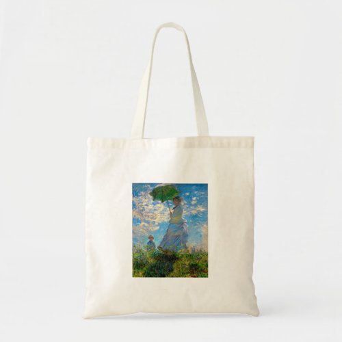 Monet Woman Parasol Impressionism Tote Bag