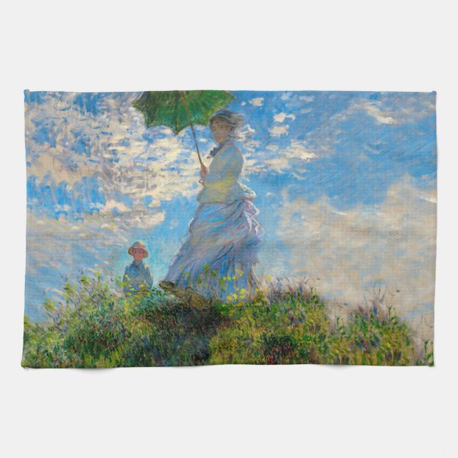Monet Woman Parasol Impressionism Towel (Horizontal)