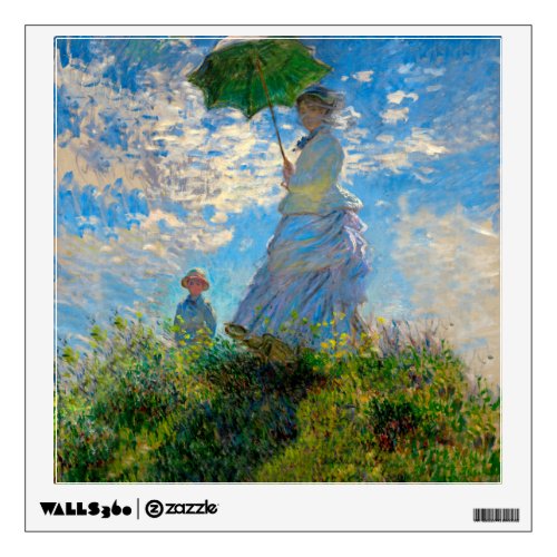 Monet Woman Parasol Impressionism Wall Decal