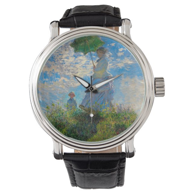 Monet Woman Parasol Impressionism Watch (Front)