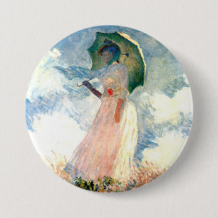 Monet Woman with a Parasol Facing Left Button