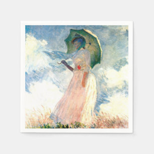 Monet Woman with a Parasol Facing Left Napkins