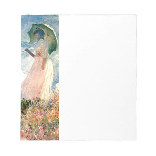 Monet Woman with a Parasol Facing Left Notepad