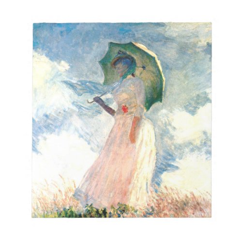 Monet Woman with a Parasol Facing Left Notepad