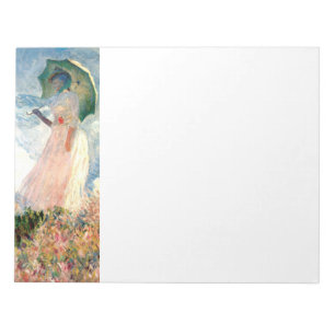 Monet Woman with a Parasol Facing Left Notepad
