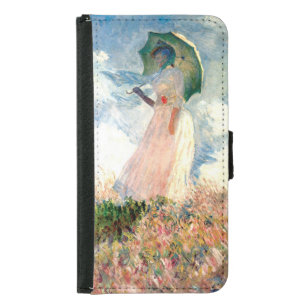 Monet Woman with a Parasol Facing Left Samsung Galaxy S5 Wallet Case