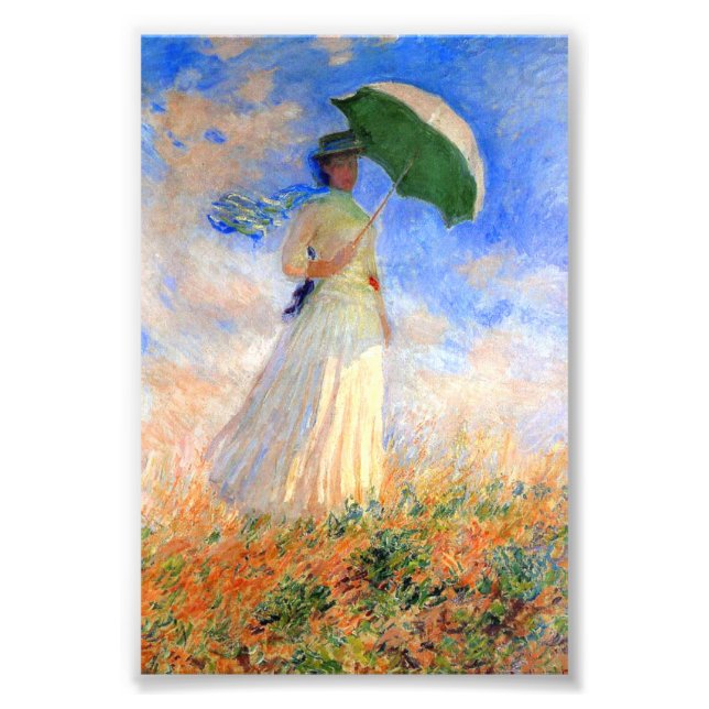 Monet Woman with a Parasol Facing Right Photo Print (Front)