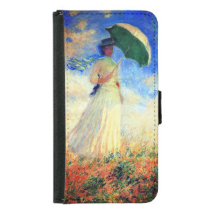 Monet Woman with a Parasol Facing Right Samsung Galaxy S5 Wallet Case