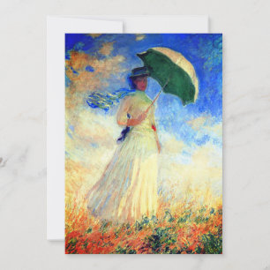 Monet Woman with a Parasol Facing Right Save The Date
