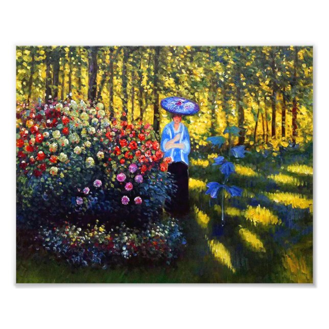 Monet Woman with a Parasol in Garden Photo Print (Front)