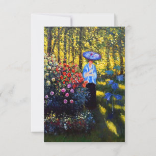 Monet Woman with a Parasol in Garden RSVP Card