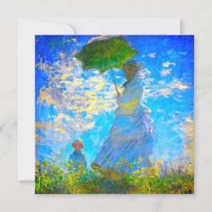 Monet Woman with a Parasol Invitation