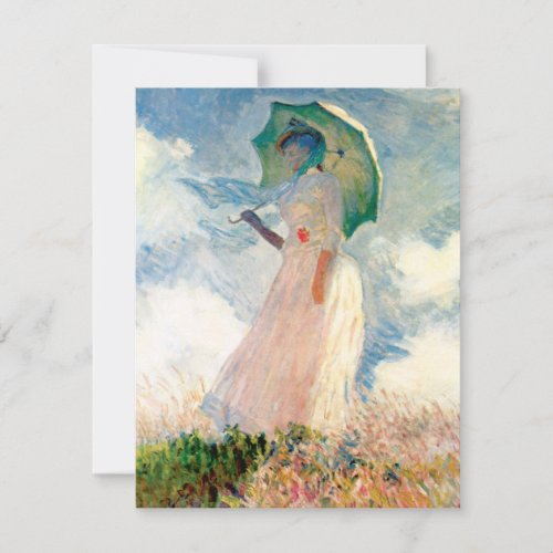 Monet Woman With A Parasol Invitations