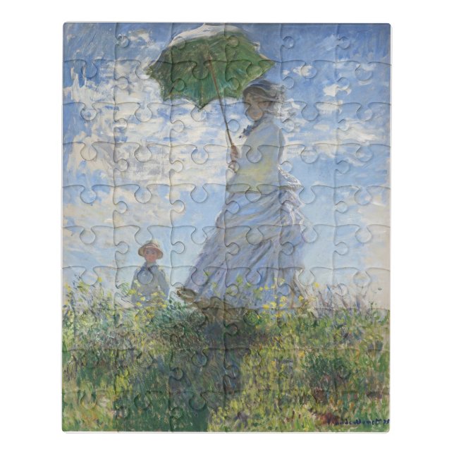 Monet Woman with a Parasol  Jigsaw Puzzle (Puzzle Vertical)