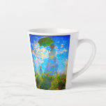 Monet Woman with a Parasol Latte Mug<br><div class="desc">A family portrait latte mug featuring Claude Monet’s wife,  Camille,  holding a parasol,  and their son,  Jean,  taking a walk in a vibrant green field being blown by the wind on a summer’s day. A great Monet gift for fans of impressionism and French art.</div>
