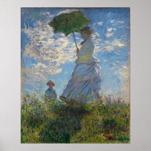 Monet - Woman With A Parasol, Madame Monet and Son Poster