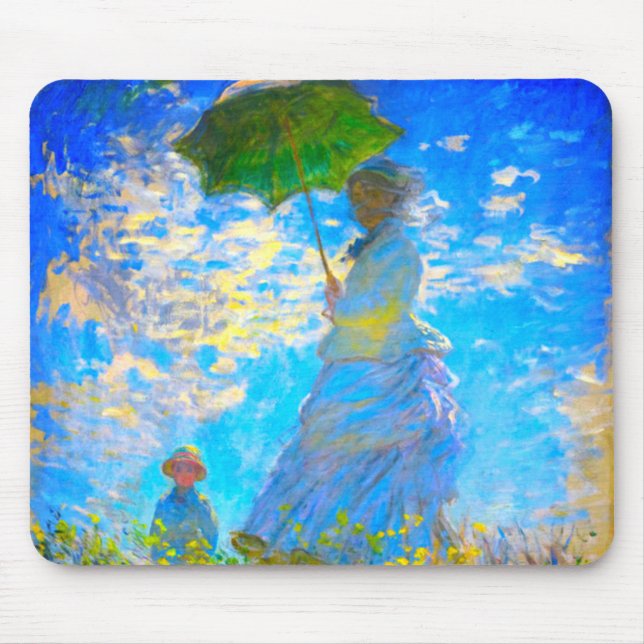 Monet Woman with a Parasol Mouse Pad (Front)