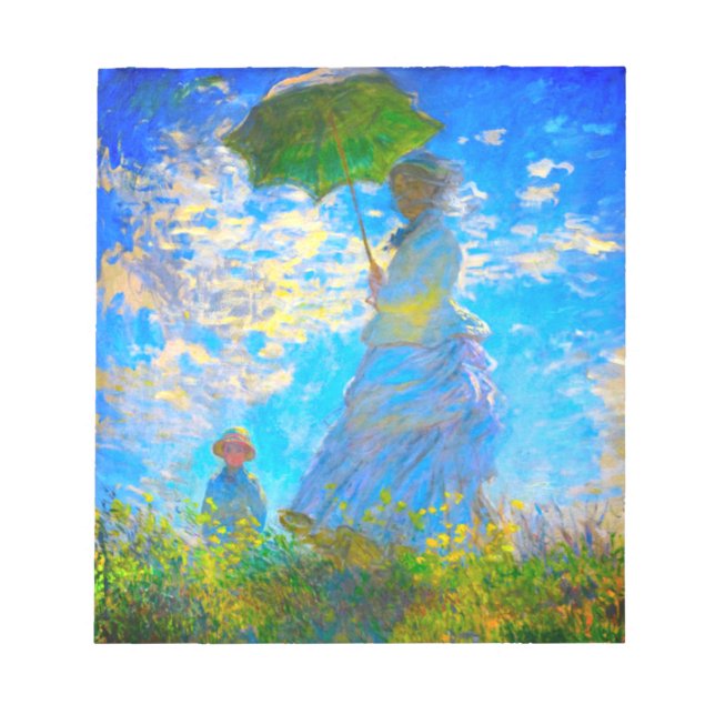 Monet Woman with a Parasol Notepad (Front)