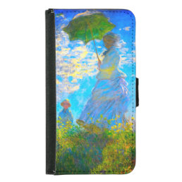 Monet Woman with a Parasol Samsung Galaxy S5 Wallet Case