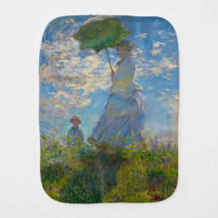 Monet Woman with Parasol & Japanese Footbridge Baby Burp Cloth