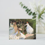 Monet - Women in the Garden Postcard<br><div class="desc">Women in the Garden,  famous painting by Claude Monet,  1866.</div>