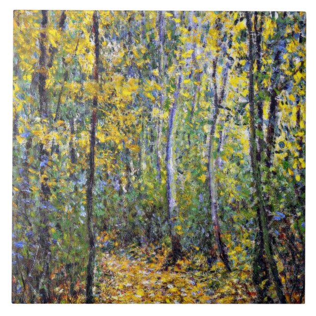 Monet - Wood Lane, famous painting, Ceramic Tile (Front)