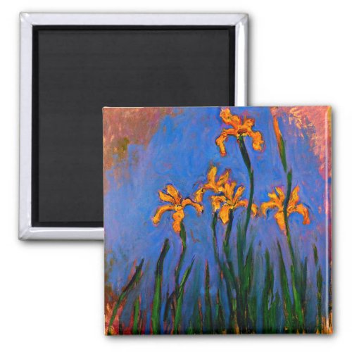 Monet_ Yellow Irises Magnet