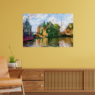 Monet - Zaandam, Canal painting Poster