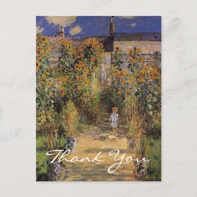 Monet's Artist's Garden at Vetheuil Postcard (Front)