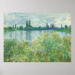 Monet's Banks of the Seine, Vétheuil Poster<br><div class="desc">Banks of the Seine,  Vétheuil by Claude Monet (1880).</div>