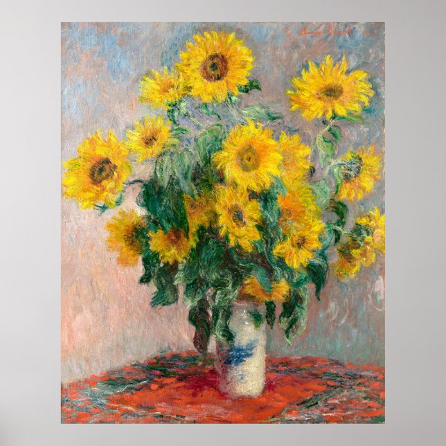 Monet's Bouquet of Sunflowers Poster (Front)