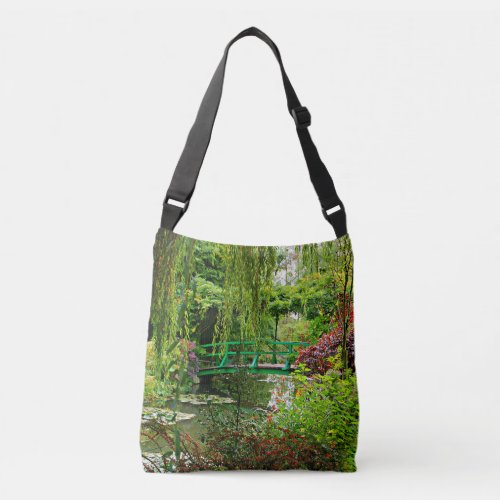 Monets bridge Claude Monets garden Giverny Crossbody Bag