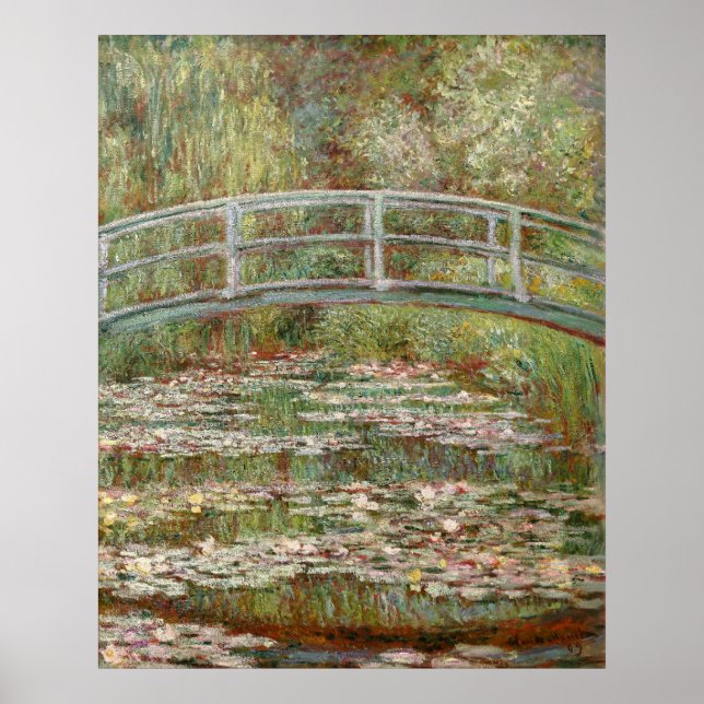 Monet's "Bridge Over a Pond of Water Lilies" 1899 Poster (Front)