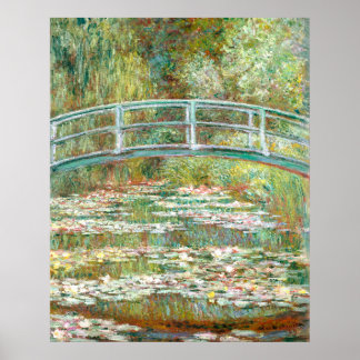 Monet's Bridge over a Pond of Water Lilies Poster