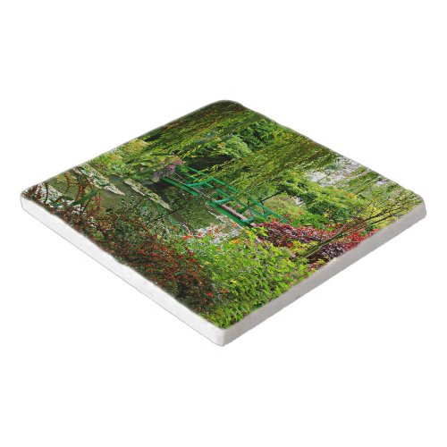 Monets bridge trivet Lily pond in Monets Garden Trivet