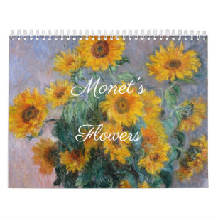 Monet's Flowers Art Calendar (8.5” x 11”)