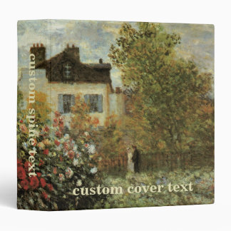 Monet's Garden at Argenteuil by Claude Monet 3 Ring Binder