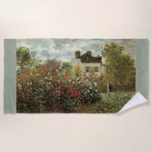 Monet's Garden at Argenteuil by Claude Monet Beach Towel