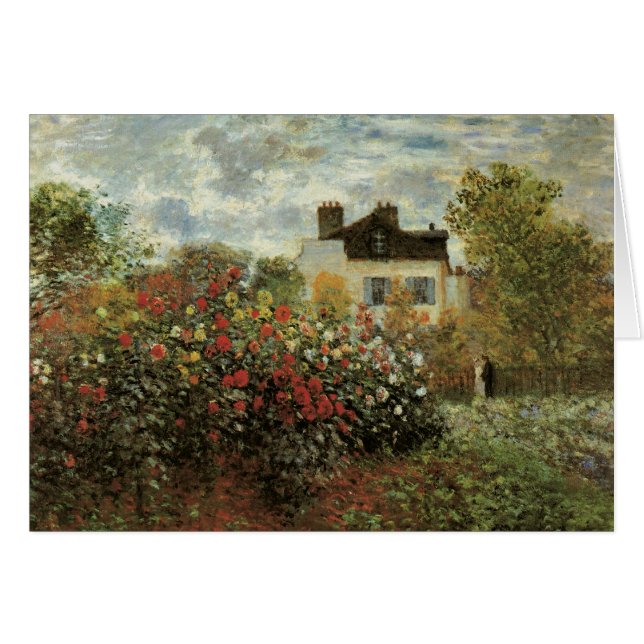 Monet's Garden at Argenteuil by Claude Monet Cards (Front Horizontal)