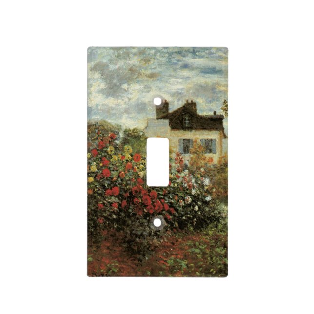 Monet's Garden at Argenteuil by Claude Monet Light Switch Cover (Front)