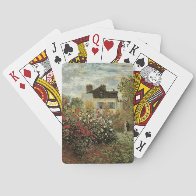 Monet's Garden at Argenteuil by Claude Monet Poker Cards (Back)