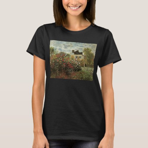 Monets Garden at Argenteuil by Claude Monet T_Shirt