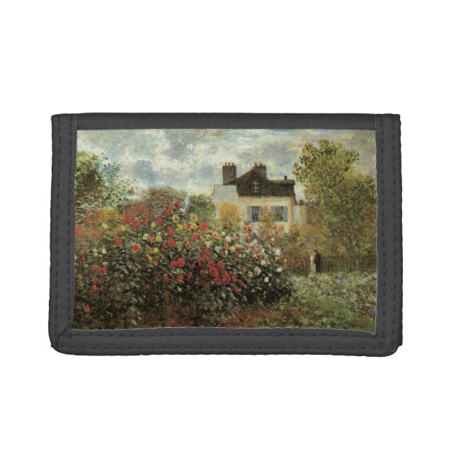 Monet's Garden at Argenteuil by Claude Monet Tri-fold Wallet (Front)