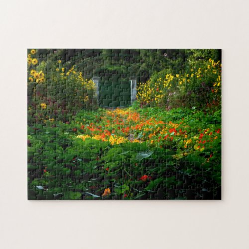 Monets Garden Giverny France in Autumn Jigsaw Puzzle