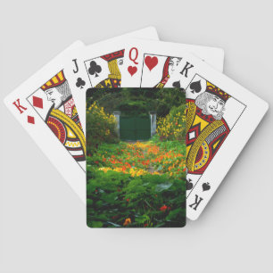Monet's Garden, Giverny, France in Autumn Poker Cards