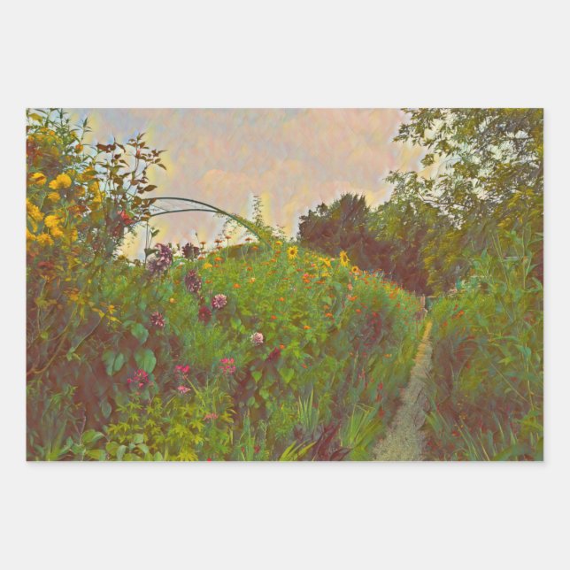 Monet's Garden Wrapping Paper Sheets (Front)