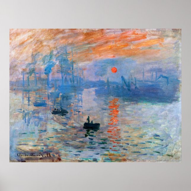 Monet's Impression, Sunrise Poster (Front)