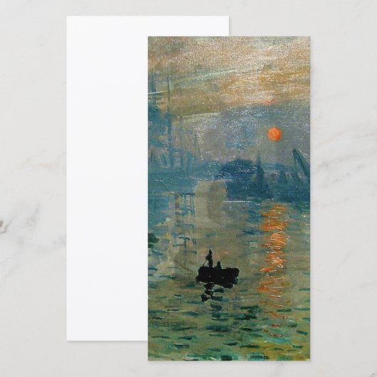Monet's Impression Sunrise (soleil levant) - 1872 (Front/Back)