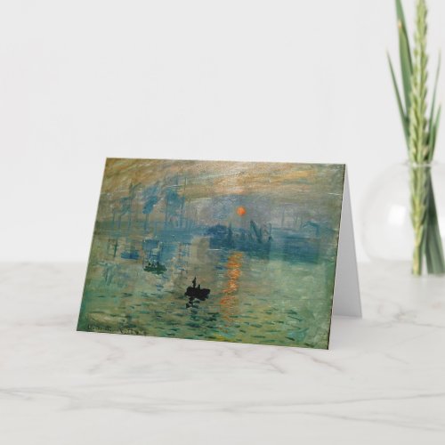 Monets Impression Sunrise soleil levant _ 1872 Card